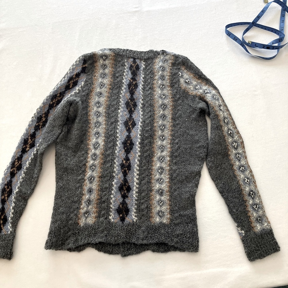 Beautiful Handmade Argyle Cardigan Sweater